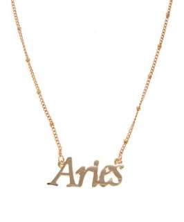 Gold (Gold) Aries Star Sign Necklace  246524893  New Look