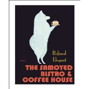  Samoyed Bistro Fine Limited Edition Print by Ken Bailey 