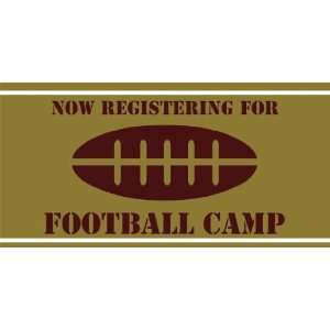    3x6 Vinyl Banner   Football Camp Registration 