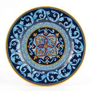 Hand Painted Italian Ceramic 11 inch Dinner Plate Geometrico Classico 