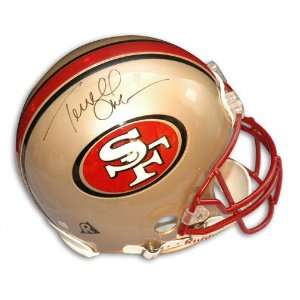 Terrell Owens Autographed Pro Line Helmet  Details: San Francisco 