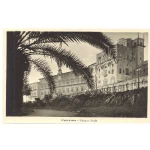    1930s Vintage Postcard Palazzo Reale Palermo Italy 