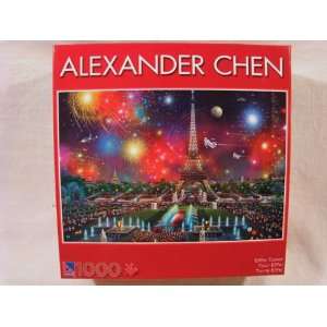    Alexander Chen 1000 Piece Jigsaw Puzzle Eiffel Tower Toys & Games