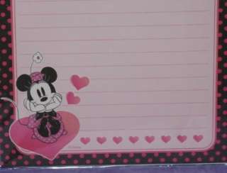 Disney Minnie Mouse Stationary Letter Set Pink Sitting  