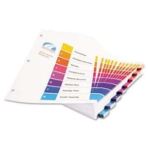  Uncollated Index Dividers, 8 Tab,1 8, 24 Set, Multicolor 
