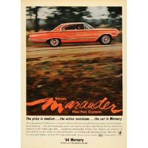   Champion 1964 Mercury Marauder Car   Original Print Ad