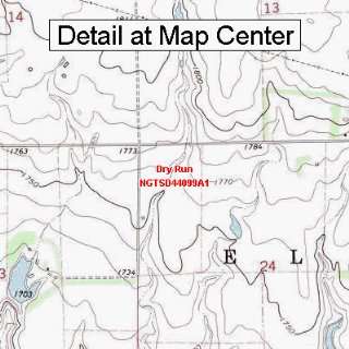  USGS Topographic Quadrangle Map   Dry Run, South Dakota 