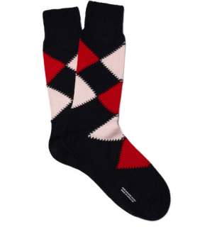   > Socks > Casual socks > Merino Wool Blend Argyle Socks