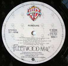 FLEETWOOD MAC Rumours VERY RARE UK Signed 12 Vinyl Record LP 1977 