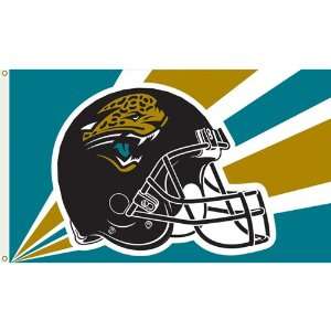   Jaguars NFL Helmet Design 3x5 Banner Flag: Everything Else