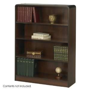  Wood Bookcases 4 Shelf Radius Edge Veneer Bookcase 