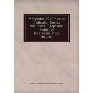    Maryland. State Planning Dept. Division of Research Programs Books