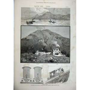  1880 Railway Mount Vesuvius Train Station Observatory 