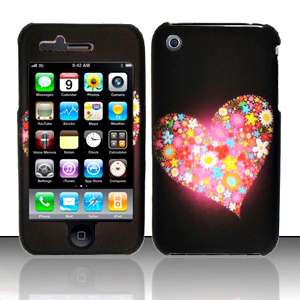   Phone Protect Cover Case FOR Apple IPHONE 3GS 3G Flowery Heart  