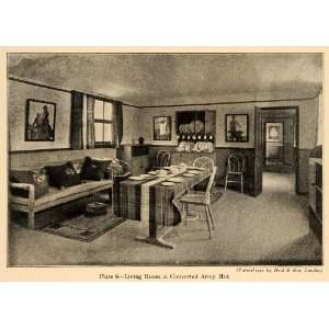  1920 Print British Living Room Furniture Heal Son 