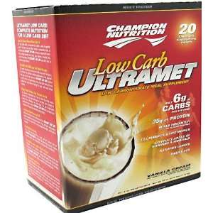  Champion Nutrition Low Carb Ultramet, Vanilla Cream, 20 