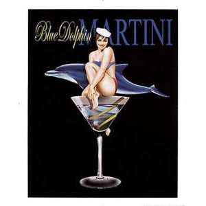   Blue Dolphin Martini NO LONGER IN PRINT   LAST ONE