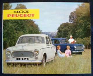 PEUGEOT 403 CAR SALES BROCHURE 1964.  