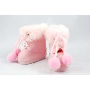  Pink Fur Trimmed Boots for American Girl Dolls and Most 18 