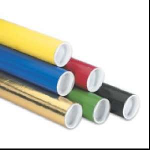    SHPP3036Y   Yellow Mailing Tubes with Caps, 3 x 36