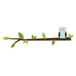  Solo Owl Branch Wall Decal   Boy