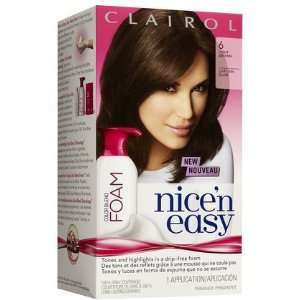 Clairol Nice n Easy Color Blend Foam Hair Color, 6, Light Brown, 2 ct 