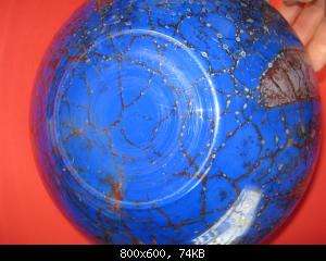 15276 WMF IKORA Lampe blau Kunstglas Art Deco Design top rare colour 
