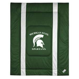   State Spartans Sideline Comforter   Full/Queen Bed: Sports & Outdoors
