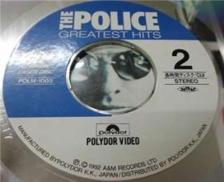 Rare The Police Greatest Hits 1992 Made In Japan Laserdisc LD018 