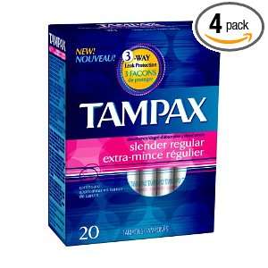  Tampax 20s Slender, 20 Count Packages (Pack of 6) Health 