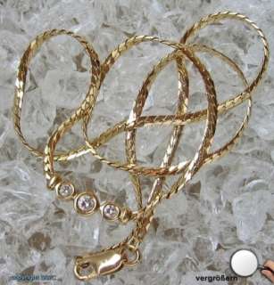 Brillant Collier 14kt 585 Gold Kette Gold Collier Diamant Kette 