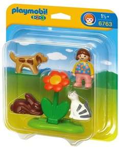 Playmobil 6763 123 Toddler Toy Girl with Pets NEW  