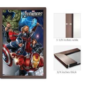  Slate Framed Avengers Group Poster Marvel Superheroes 1486 