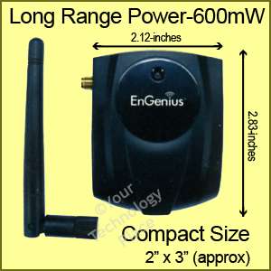 EnGenius EUB9603H Hi Power 600mW Wireless N USB Internet Adapter w 