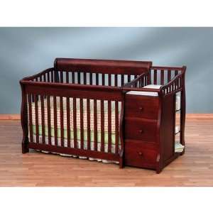    Tuscany 4 in 1 Convertible Crib Combo in Cherry: Home & Kitchen