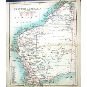 ANTIQUE MAP c1901 WESTERN AUSTRALIA PERTH GREAT SANDY 