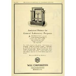  1922 Ad Analytical Balance Laboratory Beams Case Weight 