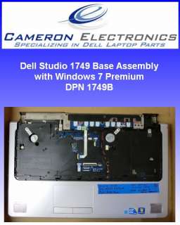 Dell Studio 1749 Motherboard and Base Assembly 1749B  