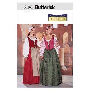  Butterick Patterns B6196 Misses/Misses Petite Historical Costume 