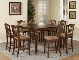 PC COUNTER HEIGHT DINING ROOM SET TABLE 8 BAR STOOLS  
