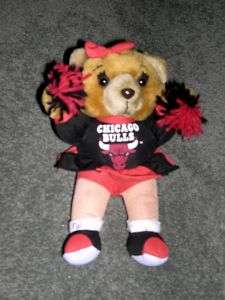 Vintage Chicago Bulls Cheerleader Teddy Bear  