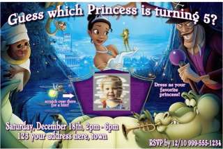 Princess and the Frog Party Invitations and Favors  