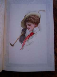 RARE Harrison Fisher 1908 Book in ORIGINAL BOX Lady Art  
