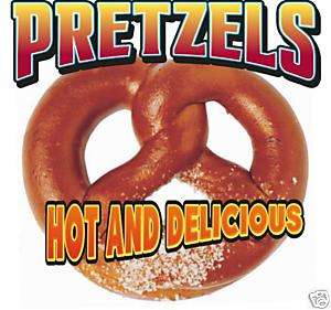 Pretzel Fast Food Concession Stand Vinyl Sign Decal 12  