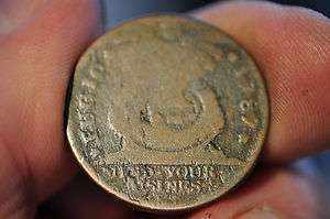 1787 Fugio cent ( Franklin cent) NEWMAN 13R VERY RARE R4, LDS GOOD 