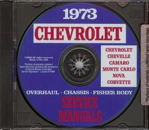 CHEVROLET 1973 Monte Carlo & Corvette Shop Manual CD  