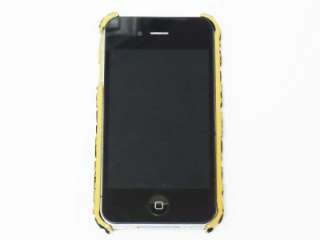   Velvet Gold Leopard Crown Back Case Cover for iPhone 4 4G 4S US  