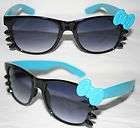 Wayfarer Sunglasses Hello Kitty lrg blue Bow Black blue frame Retro 