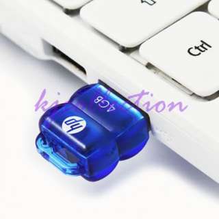 HP 4GB 4G USB Flash Pen Drive Mini Nano Tiny Disk BLUE v112b  