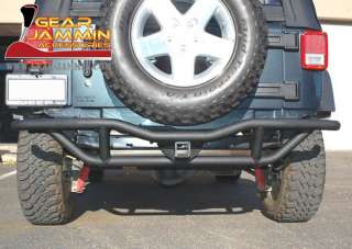 Jeep Wrangler JK Black Rear Rock Crawler Bumper Guard  